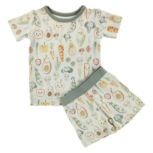 Veggie Friends Bamboo Shorts Set