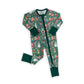 Christmas Toys Bamboo Zipper Romper