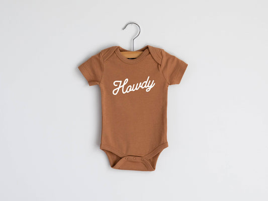 Camel Howdy Long Sleeve Bodysuit