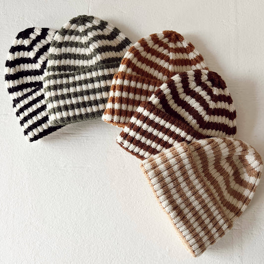 Rib Knit Hat, Wilderness Stripe