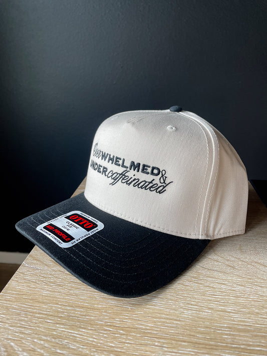 Overwhelmed & Under Caffeinated Hat Black